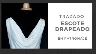 APRENDE A REALIZAR EL TRAZADO DE ESCOTE DRAPEADO [upl. by Ydnec738]