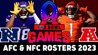 AFC amp NFC PRO BOWL 2023 NFL ROSTERS Original selections NFL ProBowl Football AFC NFC [upl. by Aizek]