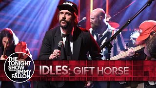 IDLES Gift Horse  The Tonight Show Starring Jimmy Fallon [upl. by Gierc388]