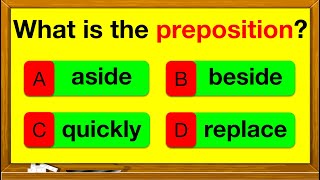 PREPOSITIONS QUIZ 🤔 📚  Find the prepositions in the sentence  English Grammar  Parts of speech [upl. by Par385]