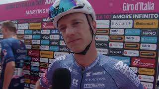 Quinten Hermans  Interview at the start  Stage 12  Giro dItalia 2024 [upl. by Ainsley]