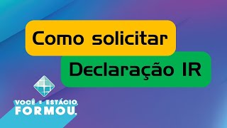 Como Solicitar Declaração para IR [upl. by Anders]