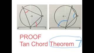 Circle geometry proof of tan chord theorem mathdou [upl. by Ahsimed938]