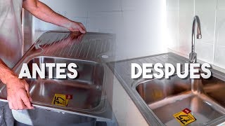 COMO instalar un FREGADERO de COCINA  FÁCIL [upl. by Fee]