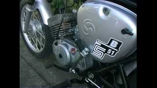 Simson S51 Start und Motorlauf Modell S51 B24 Baujahr 1985 [upl. by Rexer]