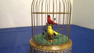 Vintage Karl Griesbaum Double Mechanical Singing Bird Cage [upl. by Lleinad]