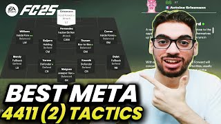 BEST META 4411 FORMATION AND CUSTOM TACTICS IN FC 25 ULTIMATE TEAM [upl. by Carmela]