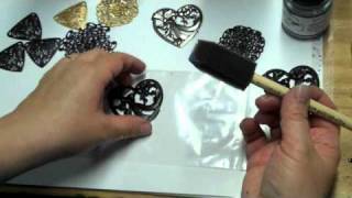 Jewelry 101 An Easy Way To Make Your Own Gunmetal Finish Over Brass Stampings [upl. by Arbrab]