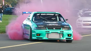 BEST OF Burnouts amp Powerslides 2022  650HP M3 LaFerrari Skyline R33 2000HP GTR Huracan STO [upl. by Neilla]