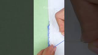 💥🔥Too Cute Border Lace Hand Embroidery Sewing Tutorial shorts embroidery trending art [upl. by Turmel792]