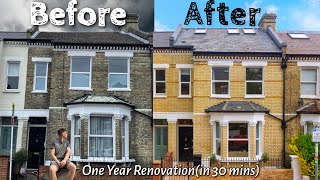 1 YEAR in 30 minutes RENOVATING an OLD LONDON VICTORIAN TERRACED HOUSE into DREAM HOME [upl. by Primaveria972]