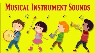 Musical Instruments Sounds For Kids ★ Part 1 ★ learn  school  preschool  kindergarten [upl. by Taran]