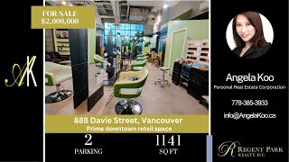 Vancouver downtown retail space  888 Davie St Vancouver [upl. by Clea]