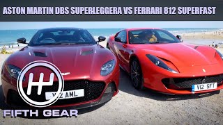 Aston Martin DBS Superleggera VS Ferrari 812 Superfast  The FULL Challenge  Fifth Gear [upl. by Stanton]