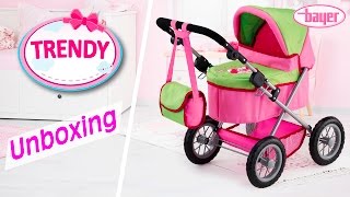 Trendy  Dolls Pram  Puppenwagen  Unboxing  Bayer Design [upl. by Kip]