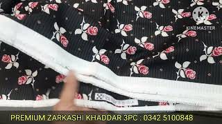 LUXURY PRINTED ZARKASHI ALLOVER KHADDAR 3PC BY FIZA NOOR WINTER COLLECTION 2024 [upl. by Milman]