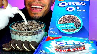 ASMR OREO OS COOKIE CEREAL MILK  EATING MOUTH SOUNDS NOISES NO TALKING  MUKBANG [upl. by Yrruc]