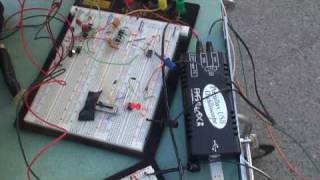 1kHz Laser detection using solar cell with no optical filtering [upl. by Ragan]