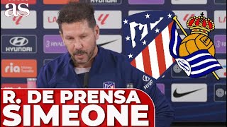 SIMEONE rueda de prensa GRIEZMANN CORREA IMANOL ALGUACIL  ATLÉTICO DE MADRID vs REAL SOCIEDAD [upl. by Nerti373]