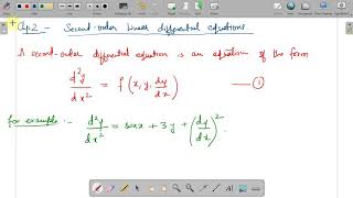 Lec11 Second order differential equation Existenceuniqueness theoremstatement [upl. by Wernda]