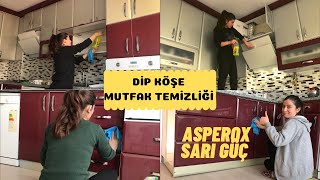 DİP KÖŞE MUTFAK TEMİZLİĞİBAHAR TEMİZLİĞİ🧽ASPEROX İLE HER YERİ TEMİZLEDİM✅DAVLUMBAZ BENİ DELİRTTİ🥴 [upl. by Wildee]