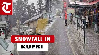 Kufri near Shimla gets first spell of snowfall [upl. by Demetrius138]