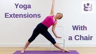 Iyengar Yoga  Beginners Extensions Using a Chair [upl. by Deckert]