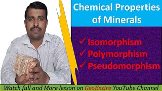 Chemical properties of minerals  Isomorphism  Polymorphism  Pseudomorphism [upl. by Assylla]