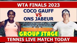 Coco Gauff vs Ons Jabeur  WTA Finals 2023 [upl. by Oiruam145]