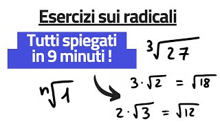 Esercizi sui radicali  Spiegati passo passo [upl. by Salakcin570]