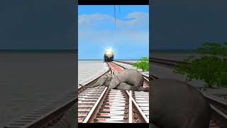 Elephant 🐘train remix cartoon youtubeshortsvideo [upl. by Nahtonoj357]