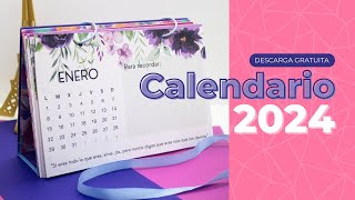 ✂ Hacer un CALENDARIO 2024  Descargable gratis [upl. by Anuhsal672]