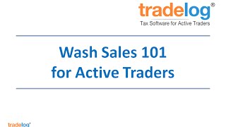 Wash Sales 101 for Active Traders [upl. by Nawuq]