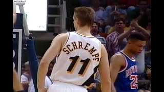 Detlef Schrempf Playoff Career High 29 pts 1993 NBA Playoffs Knicks  Pacers G3 [upl. by Aevin922]