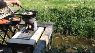 Ecozoom Rocket Stove  Summer Saucage 3 Hrs [upl. by Lirpa]