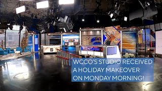 WCCO studio gets a holiday makeover [upl. by Yrogreg664]