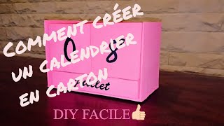 comment créer un calendrier en carton  DIY facile [upl. by Erej]