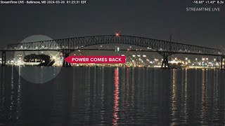 Video shows moments before cargo ship strikes Baltimore Key Bridge [upl. by Harod638]