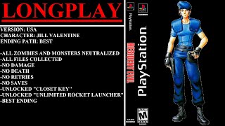 Resident Evil USA PlayStation  Longplay  Jill Valentine  Best Ending Path [upl. by Alol]