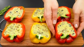 Unglaublich leckeres Rezept 😋 Geben Sie einfach die Auberginen und Kartoffeln in die Paprika [upl. by Ehr]