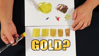 How To Make Gold Color Paint At Home  DIY COLD COLOR  MIXING FROM PRIMARY COLORS [upl. by Nigel812]