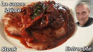 La sauce vin rouge ou Bordelaise pour sublimer steak et entrecôte [upl. by Yerhpmuh893]