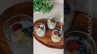 Chia Pudding Parfait  🫐🥝 healthyrecipes protein yum [upl. by Swaine]