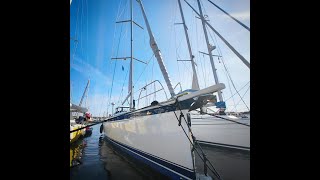 New Hallberg Rassy 44  A quick look inside of this beautiful yacht [upl. by Olzsal]