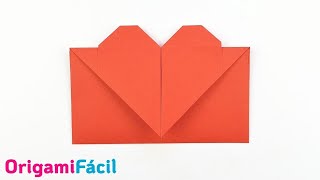 💌 Sobre Corazón de papel fácil paso a paso [upl. by Jakob]