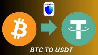 Convert BTC To USDT On Trust Wallet  Exchange btc to usdt [upl. by Imoan726]