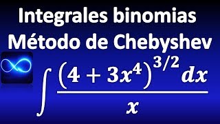 313 Integrales binomias método de Chebyshev CASO 1 [upl. by Assedo]