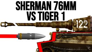 Tiger 1 VS Sherman 76 Armor Simulation│Viewer Requested Simulation [upl. by Riess]