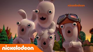 Les lapins crétins  Invasion  Aller sur la lune  Nickelodeon France [upl. by Profant]