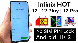 Infinix HOT 12 12 Play 12 Pro  Android 1112 FRP BYPASS  quotNO SIM PIN LOCKquot without pc 2024 [upl. by Kantor]